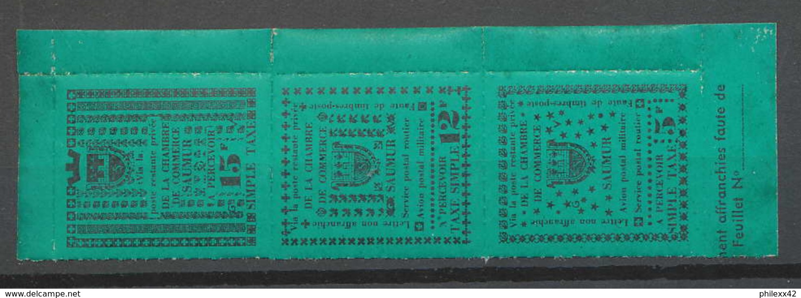 0007a/ France Grève De Saumur 1953 Neuf ** Vert Foncé Cote 75 - Other & Unclassified