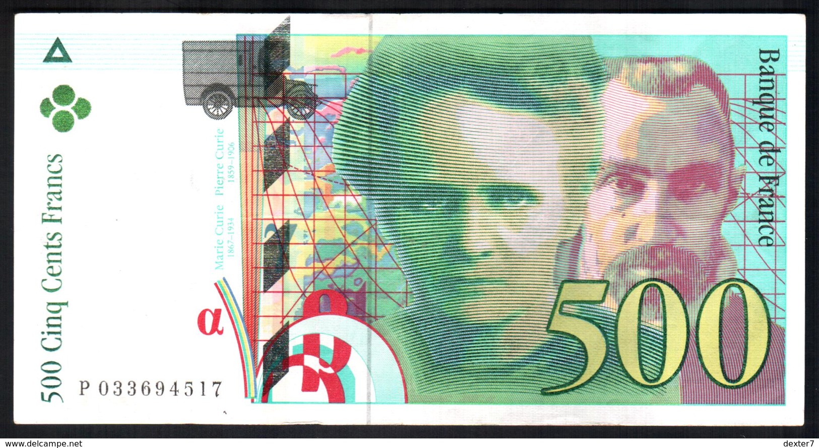 France 500 Francs Curie 1995 500 Francia - 500 F 1994-2000 ''Pierre Et Marie Curie''