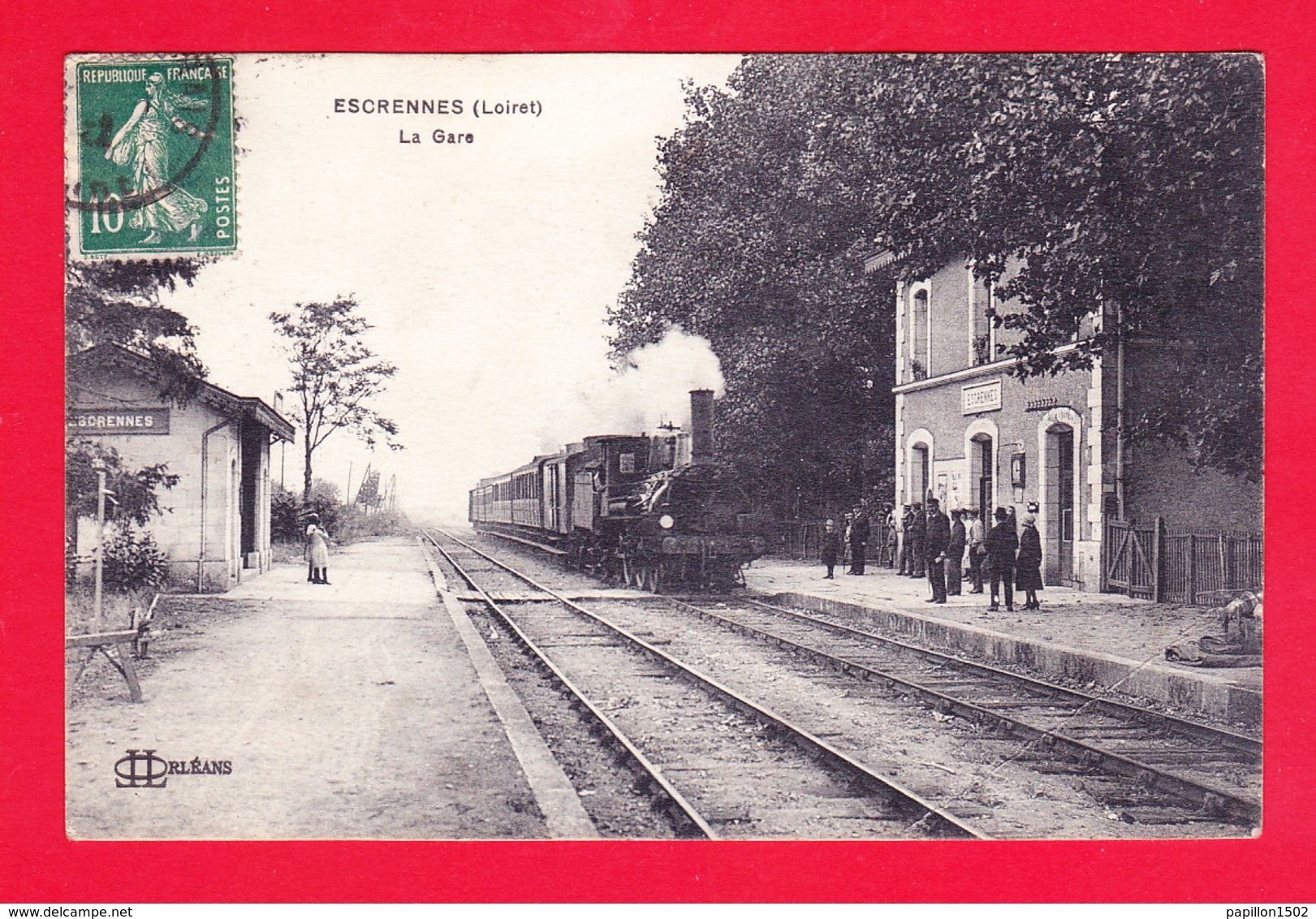 F-45-Escrennes-01A72  La Gare, Le Train En Gare, Petite Animation, Cpa - Altri & Non Classificati