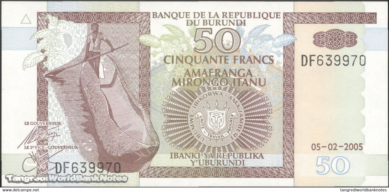 TWN - BURUNDI 36d - 50 Francs 1.7.2003 Prefix DF UNC - Burundi