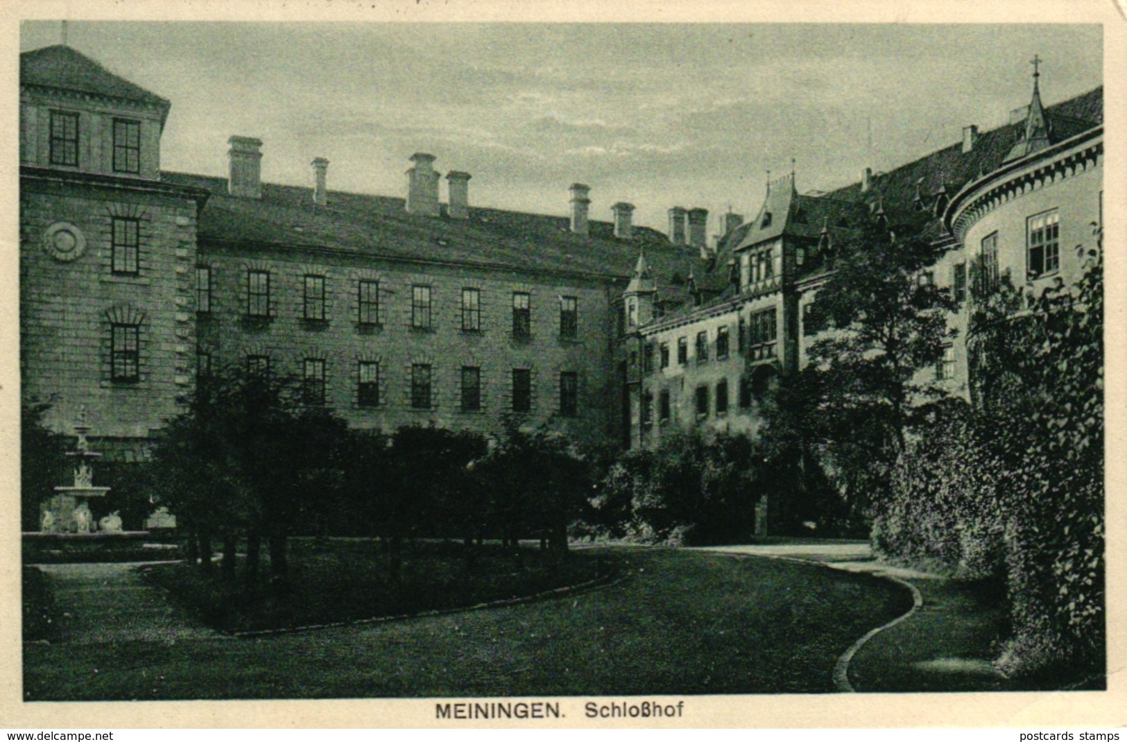 Meiningen, Schlosshof, 1929 Nach Johannisbad Versandt - Meiningen