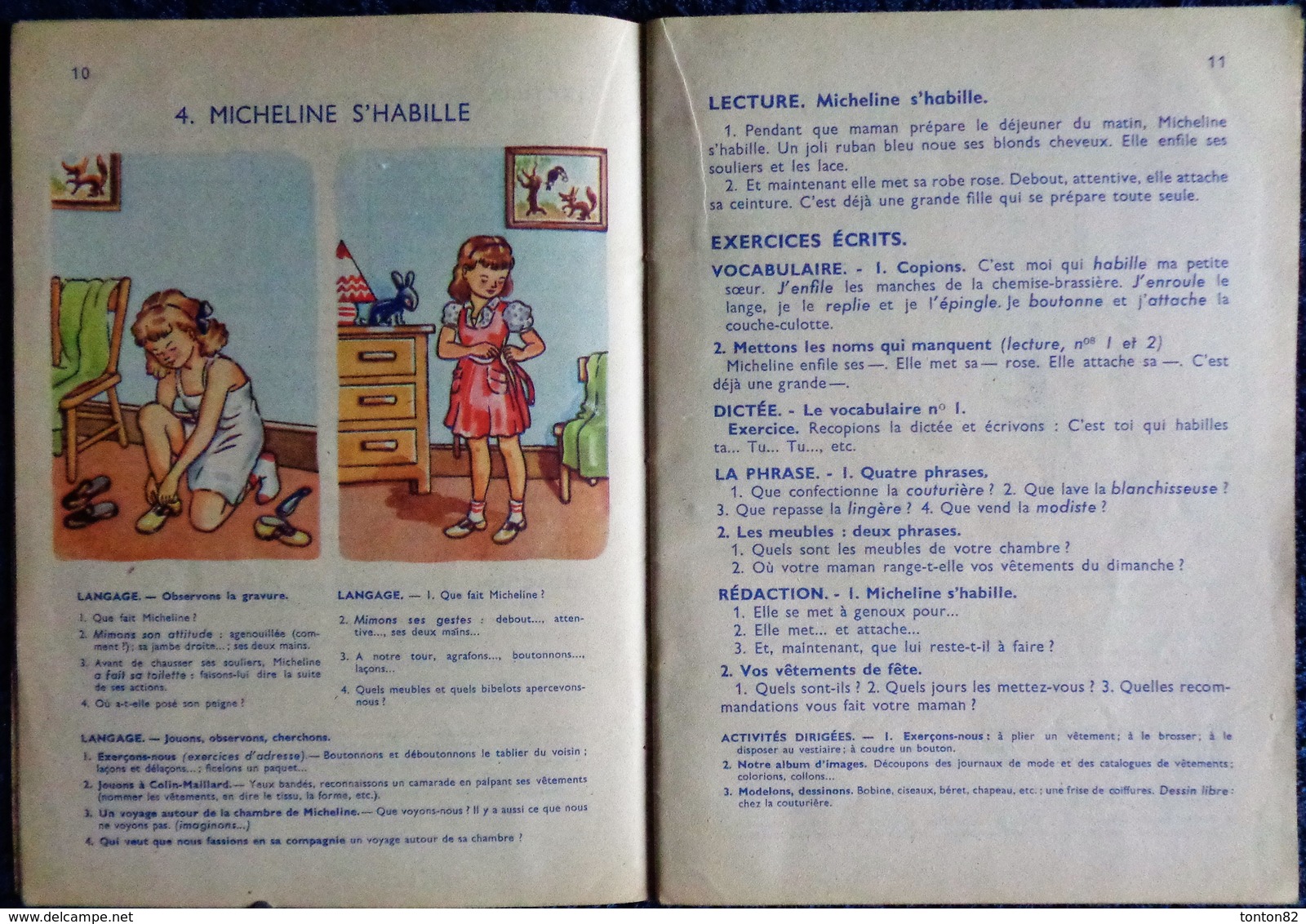 David / Haisse / Bouret - Notre Premier Livre de Vocabulaire - Cours élémentaire - Fernand Nathan - ( 1953 ) .