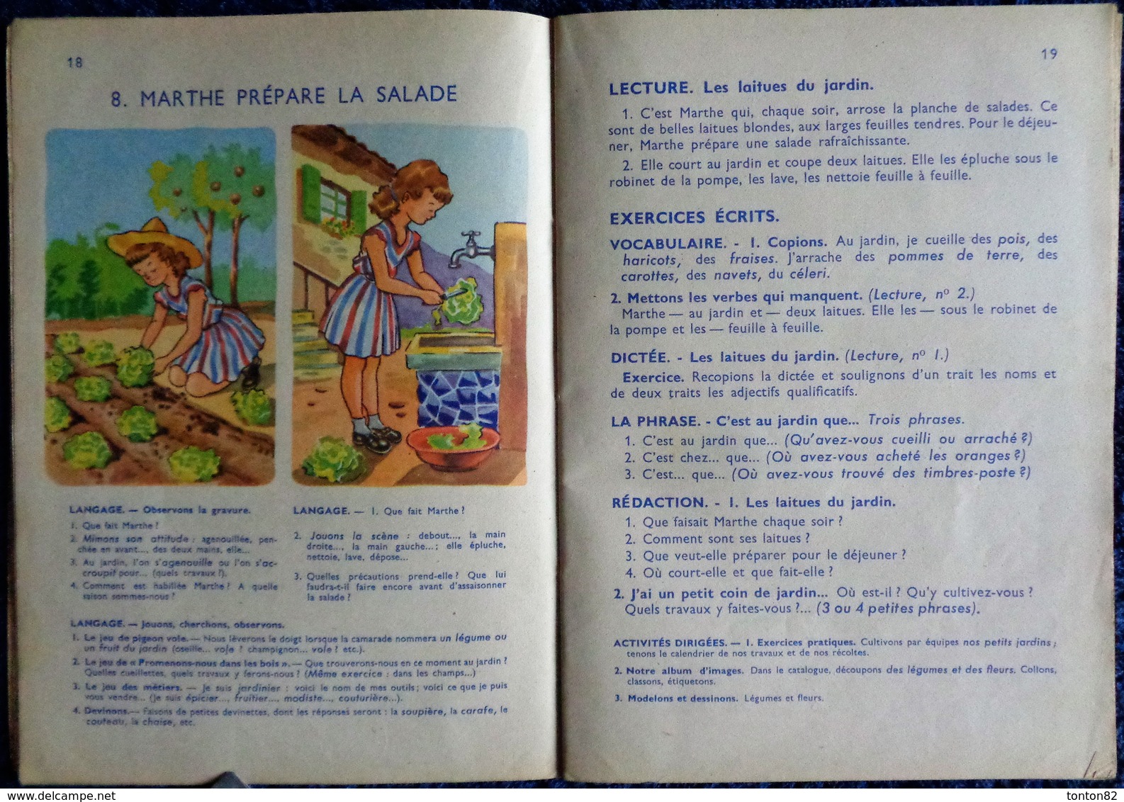 David / Haisse / Bouret - Notre Premier Livre de Vocabulaire - Cours élémentaire - Fernand Nathan - ( 1953 ) .