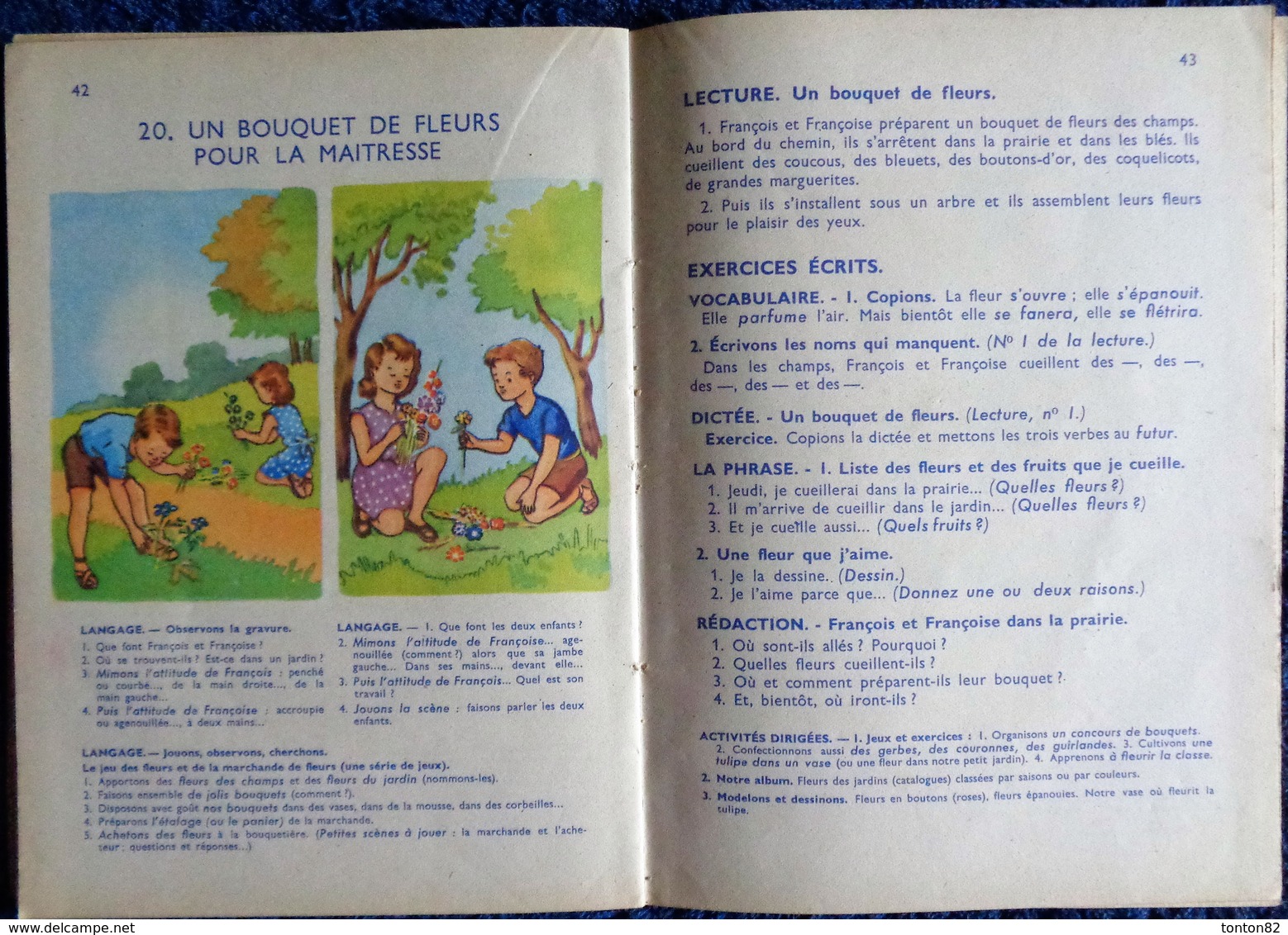 David / Haisse / Bouret - Notre Premier Livre de Vocabulaire - Cours élémentaire - Fernand Nathan - ( 1953 ) .