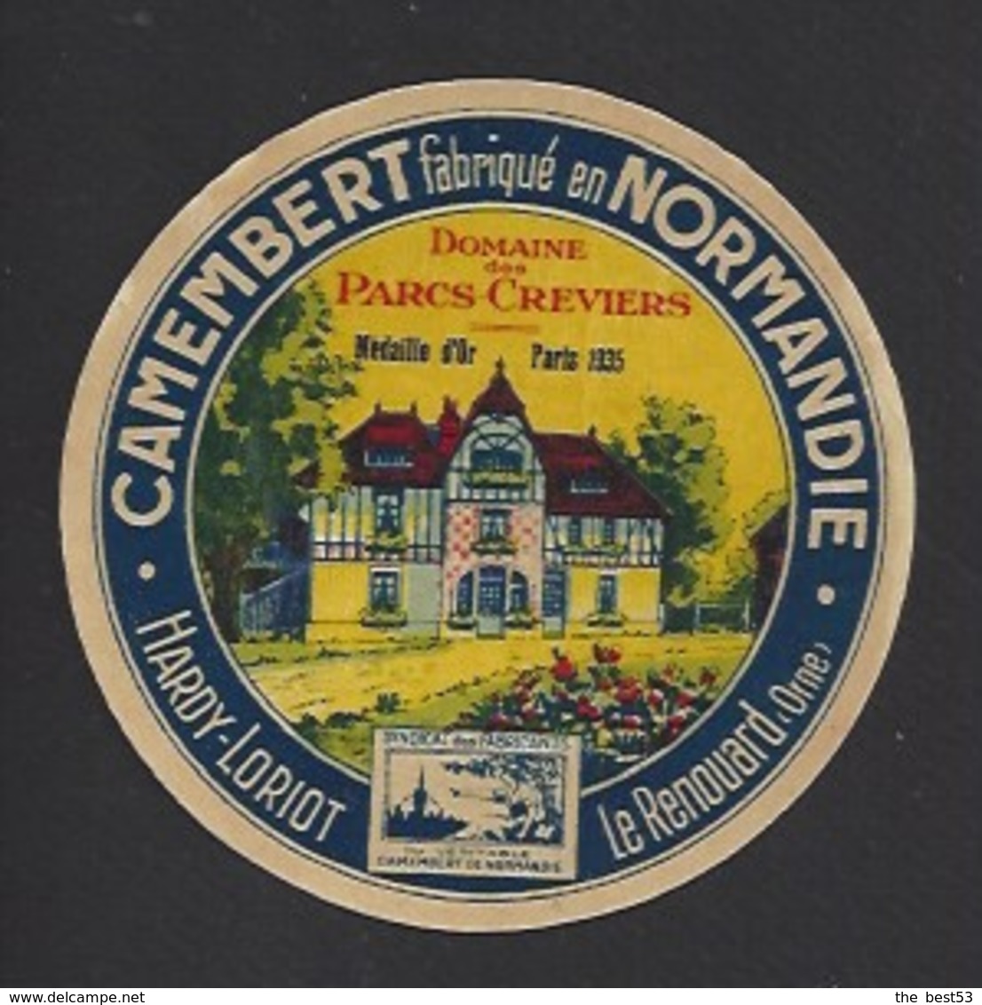 Etiquette De Fromage (petit) Camembert  -  Domaine Des Parcs Creviers  -  Hardy Loriot   Le Renouard  (61) - Fromage