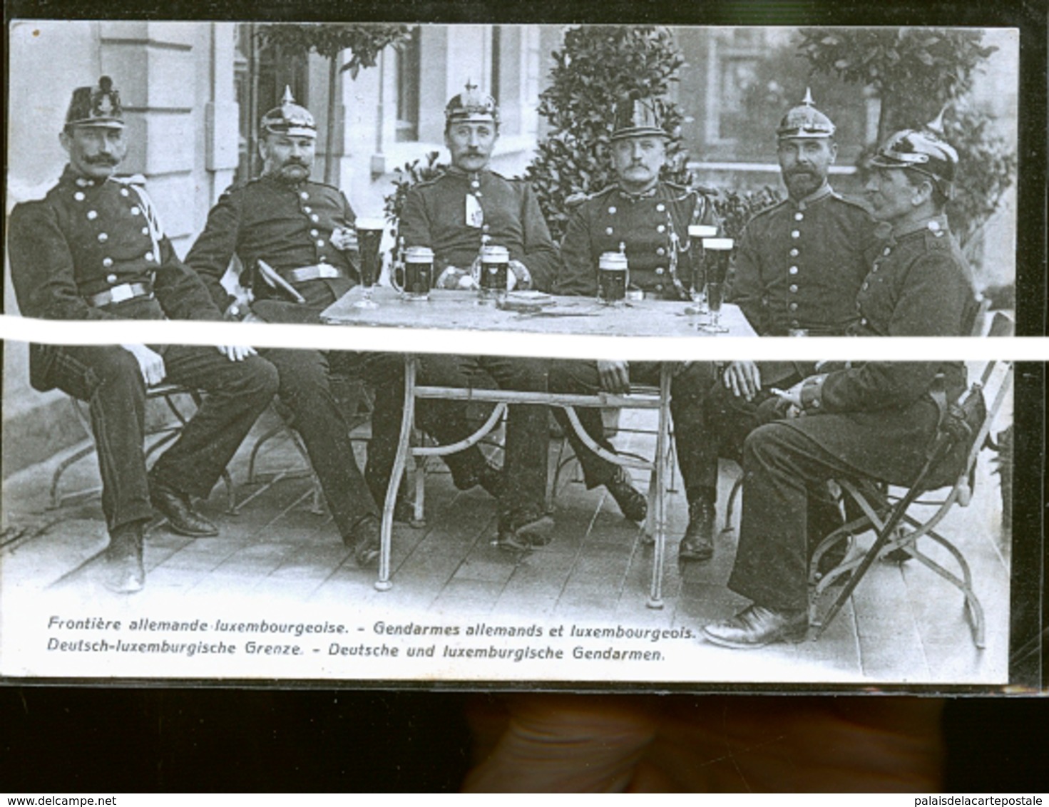 LUXEMBOURG SOLDATS ET ALLEMANDS FRONTIERE 1911          JLM - Other & Unclassified