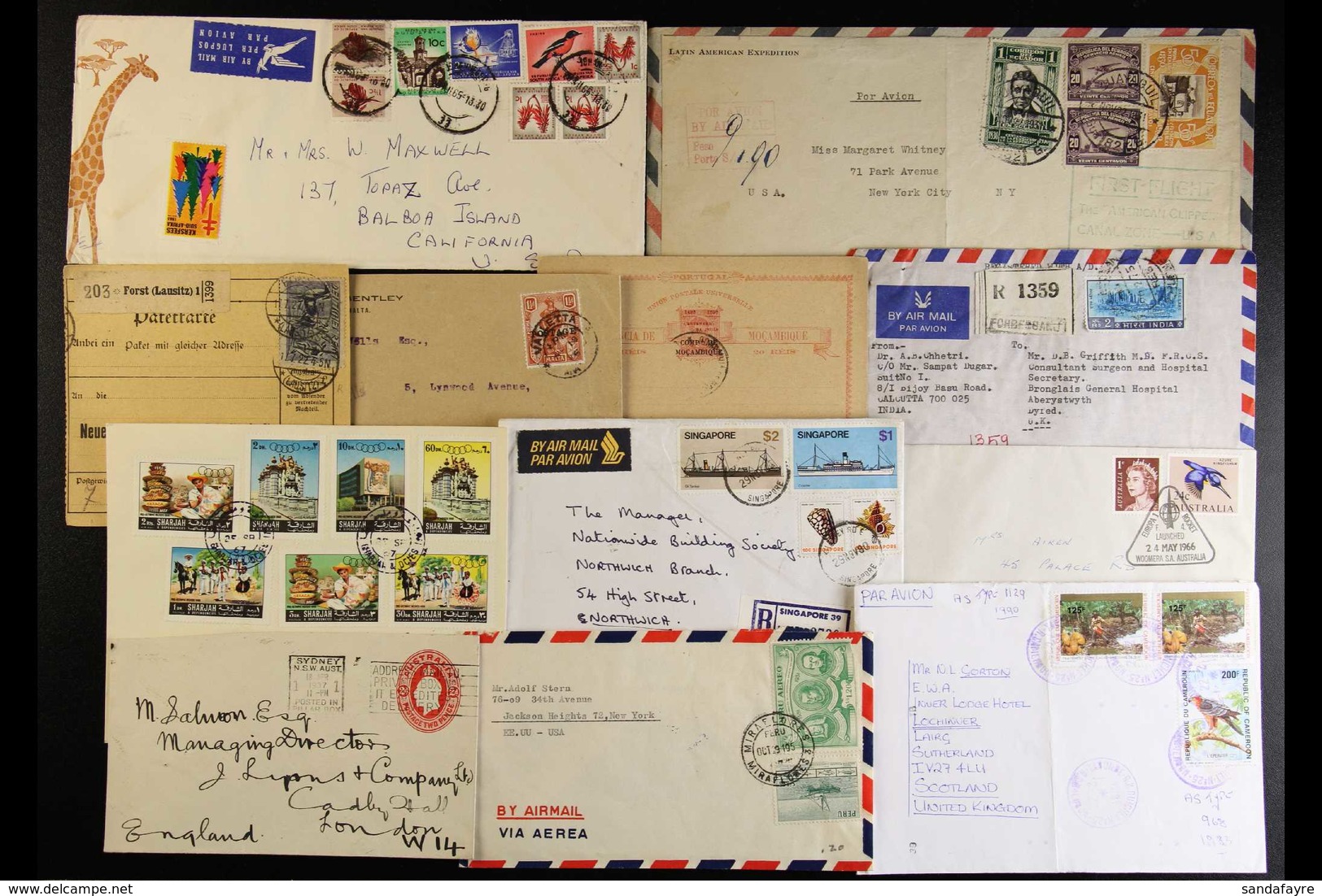 WORLD COVERS & CARDS 19th Century To 2010's Interesting Hoard Of Commercial & Philatelic Covers In A Box, Includes Germa - Sonstige & Ohne Zuordnung