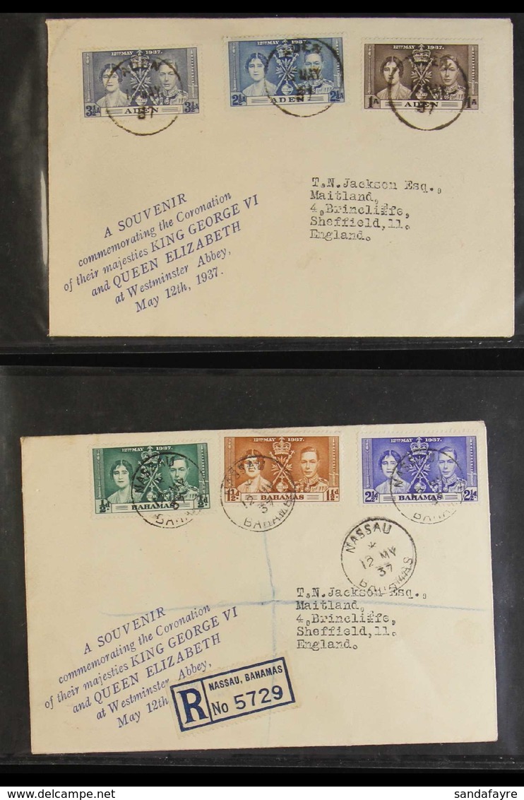 BRITISH COMMONWEALTH 1937 CORONATION COVERS. An Interesting Collection Of Covers Bearing 1937 Coronation Omnibus Complet - Otros & Sin Clasificación