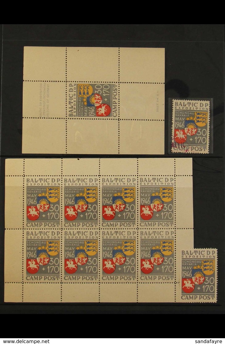 1946 BALTIC PHILATELIC EXPOSITION An Attractive Selection Of Labels Produced To Assist With The Running Costs Of The Exp - Sonstige & Ohne Zuordnung