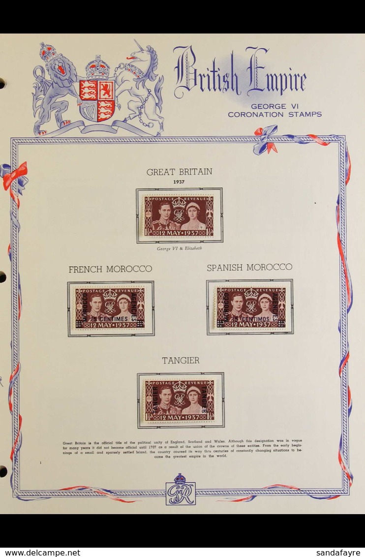 1937 KGVI CORONATION OMNIBUS COMPLETE, Presented On Special, Printed Pages, Very Fine Mint (202 Stamps). For More Images - Other & Unclassified