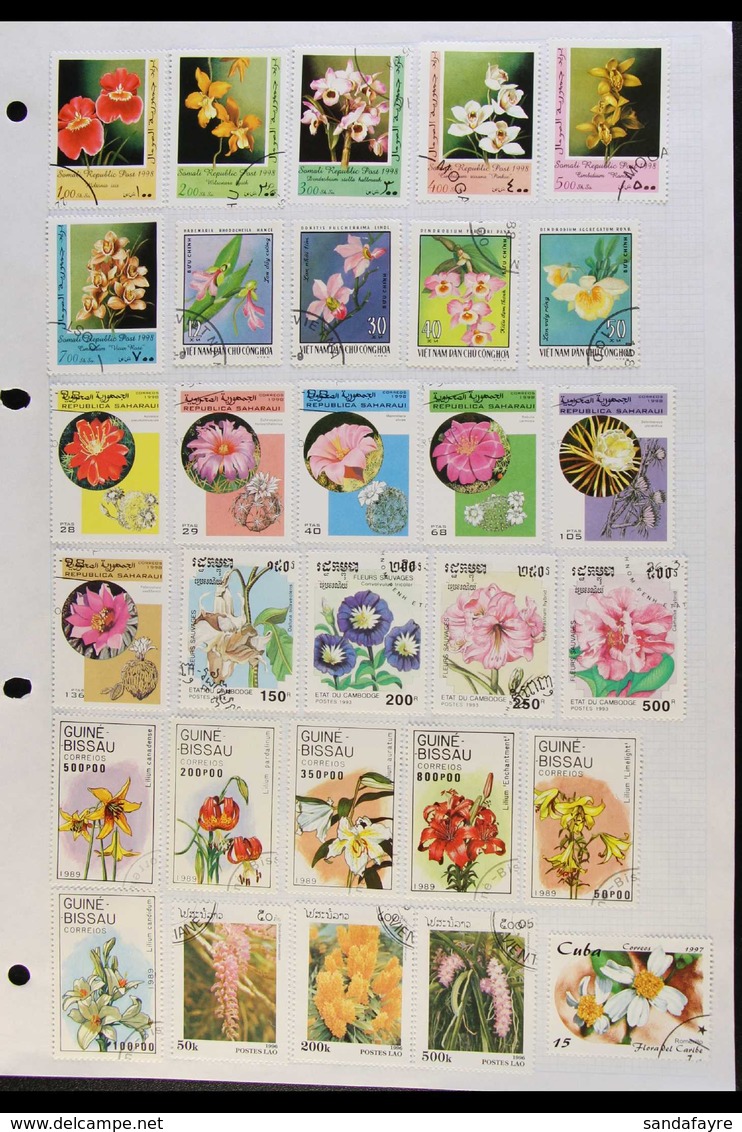 FLORA 1950's-1990's An Attractive ALL WORLD Mint & Used, ALL DIFFERENT Collection On Album Pages, All Stamps Featuring V - Ohne Zuordnung