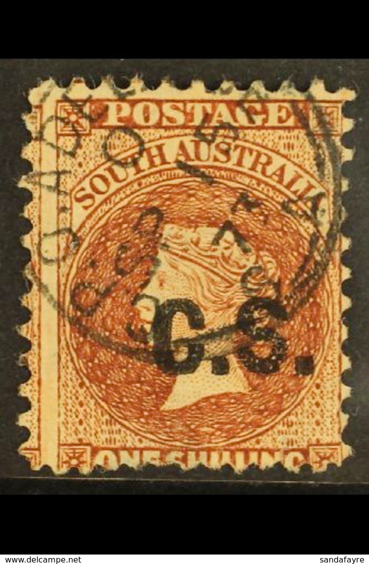 SOUTH AUSTRALIA DEPARTMENTALS "C.S." (Chief Secretary) 1870 1s Chestnut, Perf 11½x10, SG 108, Ovptd "C.S." Fine Used, Sm - Otros & Sin Clasificación