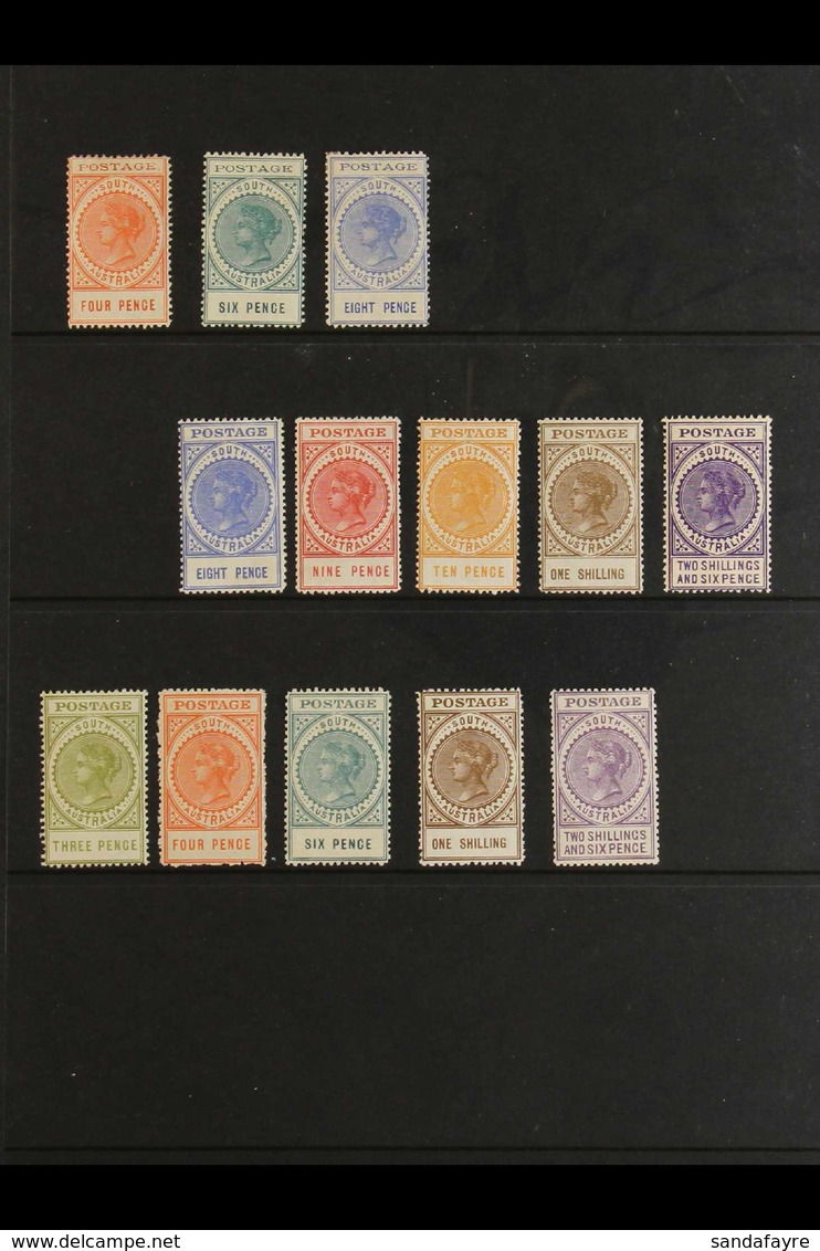 SOUTH AUSTRALIA 1902-12 MINT GROUP OF "POSTAGE" Inscribed Stamps, Incl. 1902-4 4d, 6d & 8d, 1904-11 All Values Between 8 - Otros & Sin Clasificación