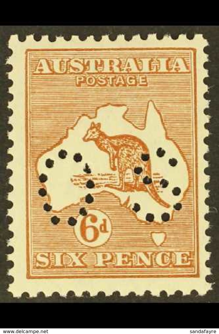 OFFICIALS 1929-30 6d Chestnut Perf 'OS', SG O114, Never Hinged Mint. For More Images, Please Visit Http://www.sandafayre - Autres & Non Classés