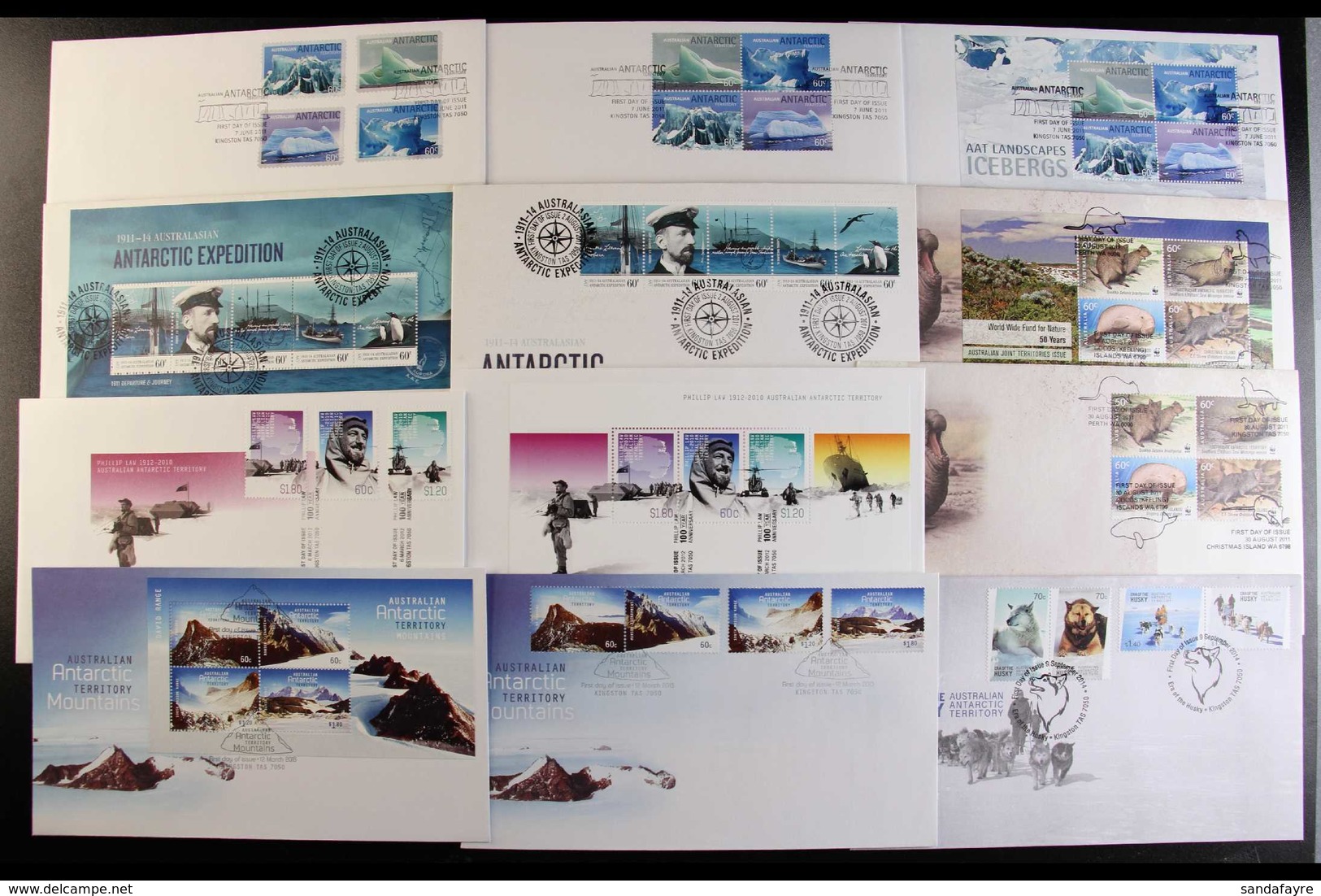 2011-2014 FIRST DAY COVERS All Different Illustrated Unaddressed Fdc's, Inc 2011 Icebergs Both Sets & M/s, 2011 Centenar - Sonstige & Ohne Zuordnung