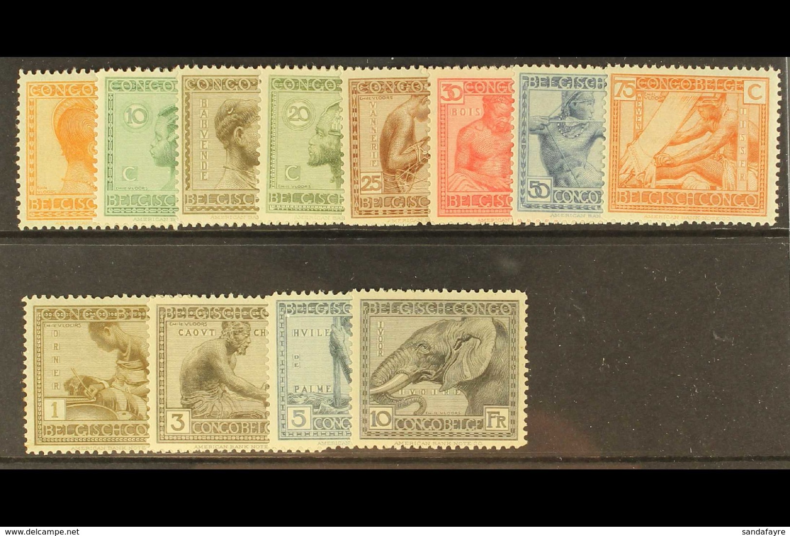 BELGIAN CONGO 1923 Pictorial Set, COB 106/117, Fine Never Hinged Mint. (12 Stamps) For More Images, Please Visit Http:// - Sonstige & Ohne Zuordnung