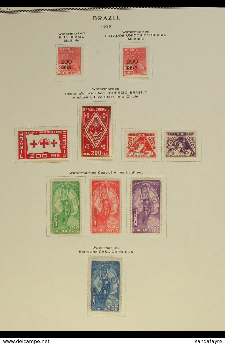 1933-1944 COMPREHENSIVE FINE MINT COLLECTION On Specialty Pages, All Different, Almost COMPLETE For The Period, Includes - Sonstige & Ohne Zuordnung