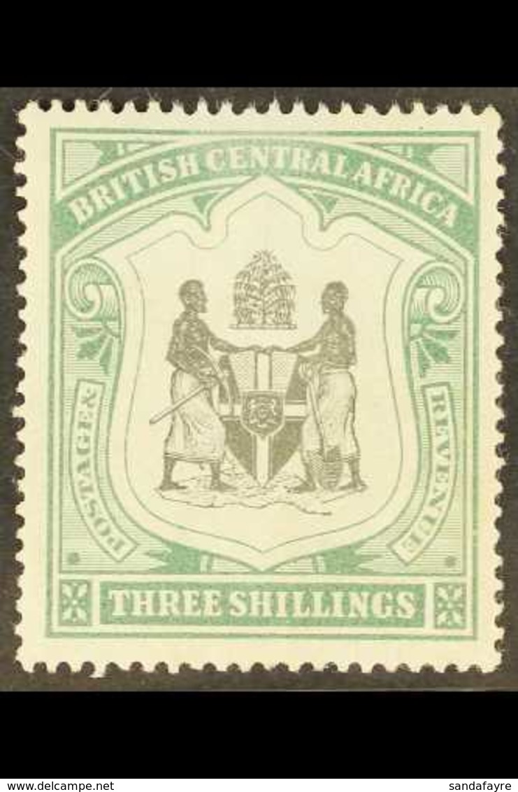 1897-1900 3s Black & Sea Green, SG 49, Fine Mint For More Images, Please Visit Http://www.sandafayre.com/itemdetails.asp - Nyasaland (1907-1953)