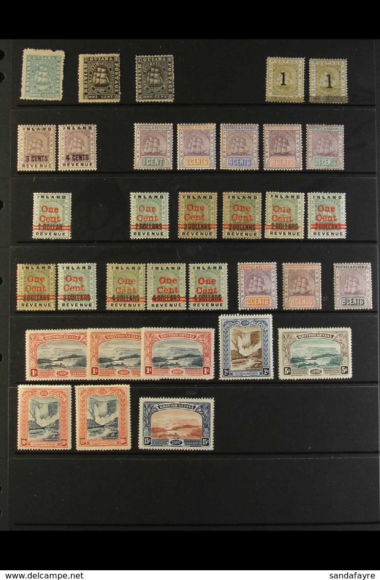 1862-1974 MINT SELECTION Presented On Stock Pages & Includes A Small Range Of 19th Century Issues Inc 1898 Jubilee Set,  - Britisch-Guayana (...-1966)