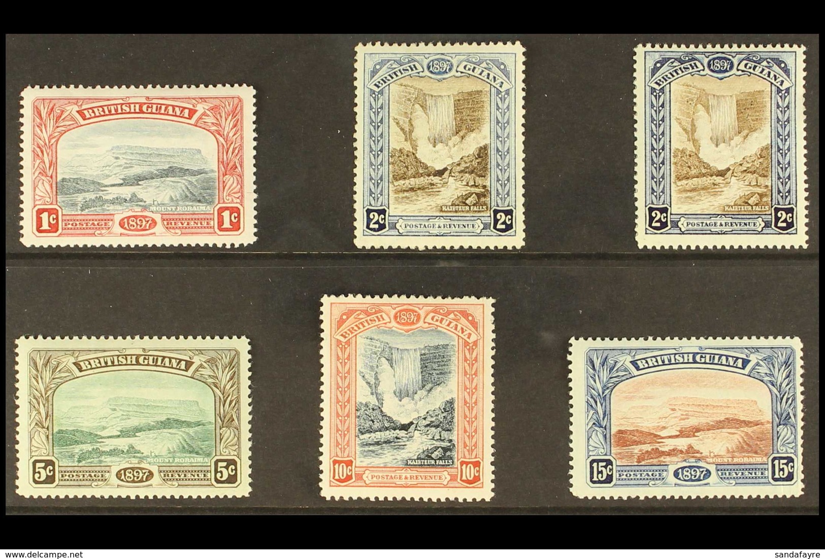 1898 Jubilee Set With Both 2c Listed Colours, SG 216/21, Fine Mint (6 Stamps) For More Images, Please Visit Http://www.s - Britisch-Guayana (...-1966)