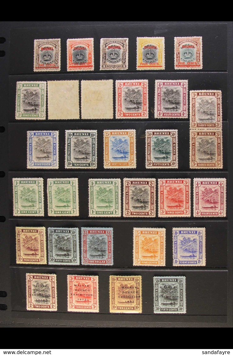 1906-51 MINT COLLECTION Presented On A Trio Of Stock Pages. Includes 1907-10 Range With Most Values To 50c, 1908-22 Rang - Brunei (...-1984)