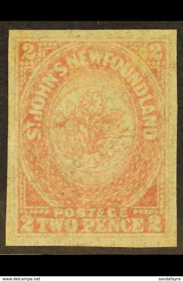 1862-64 2d Rose-lake, SG 17, Mint With Four Good Margins And Large Part Gum. For More Images, Please Visit Http://www.sa - Sonstige & Ohne Zuordnung