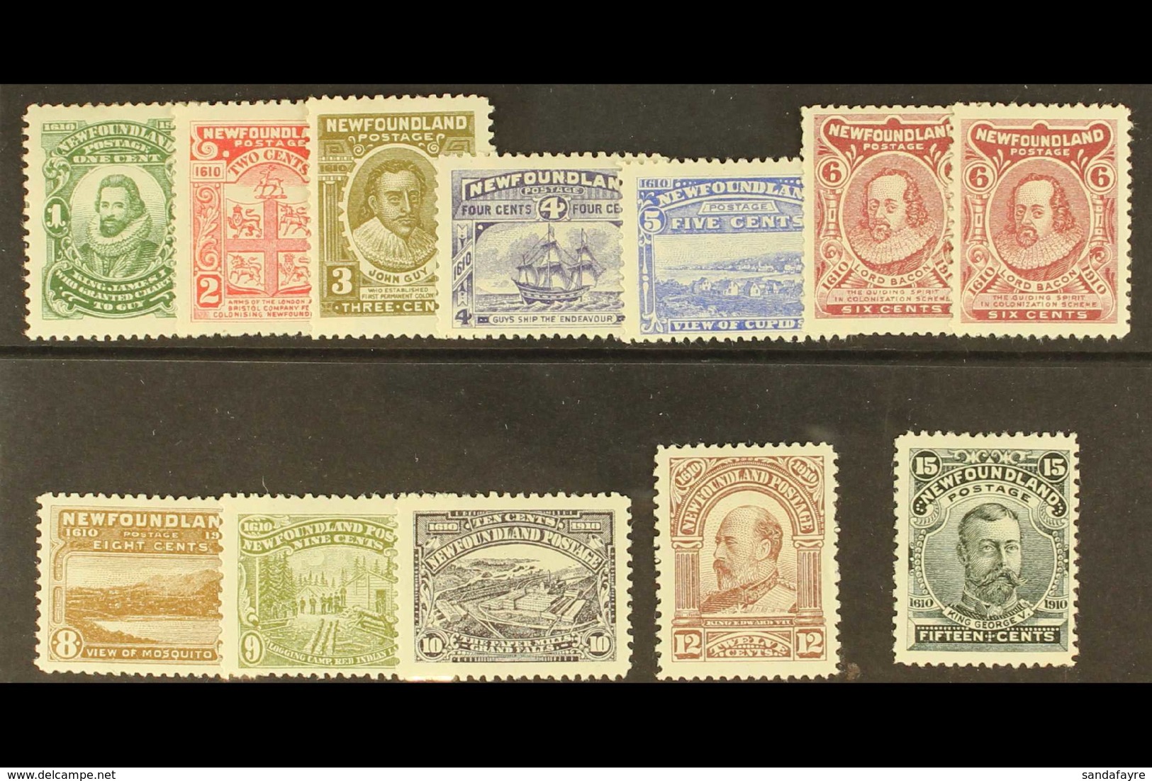 1910 Geo V Litho Set Complete, (2c P12x14, Both 6c Types), SG 95/105, Very Fine And Fresh Mint. (12 Stamps) For More Ima - Sonstige & Ohne Zuordnung