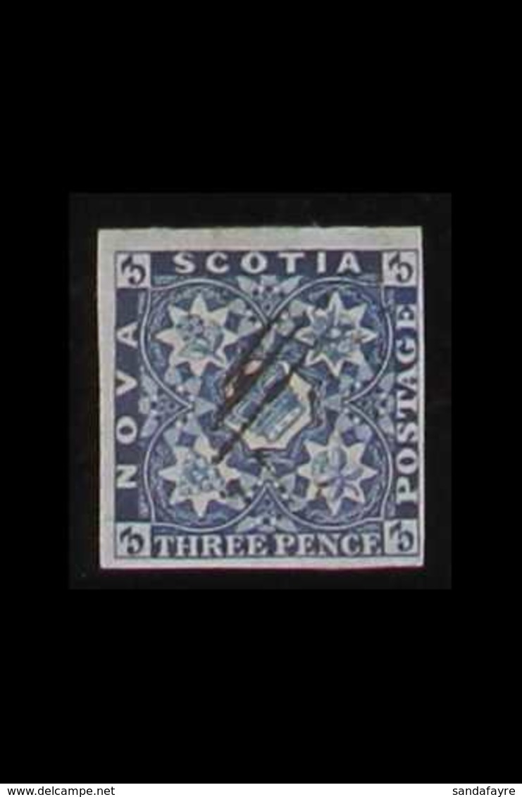 1851-60 3d Bright Blue, SG 3, Four Good To Large Margins, Fine Used. With BPA Certificate. For More Images, Please Visit - Other & Unclassified