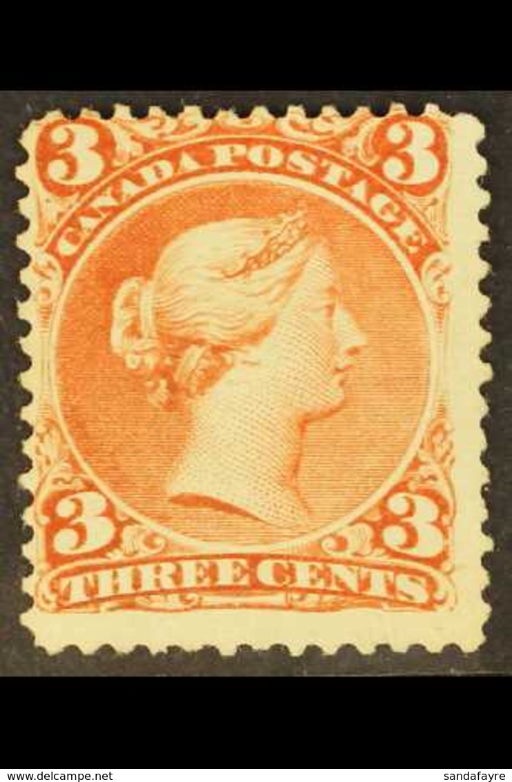 1868 3c Brown Red, SG 58, Uni 25, Fine And Fresh Mint No Gum. Cat SG £1300. For More Images, Please Visit Http://www.san - Other & Unclassified