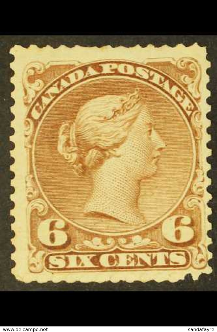 1868 6c Yellow Brown, SG 59b, Uni 27a, Very Fine Mint No Gum. Cat SG £1300. For More Images, Please Visit Http://www.san - Autres & Non Classés