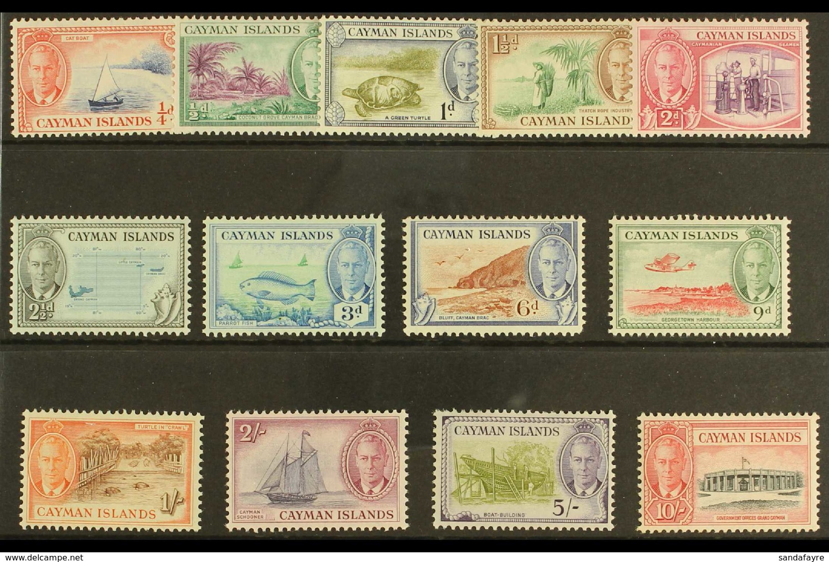 1950 Pictorial Definitive Set, SG 135/47, Never Hinged Mint (13 Stamps) For More Images, Please Visit Http://www.sandafa - Kaimaninseln