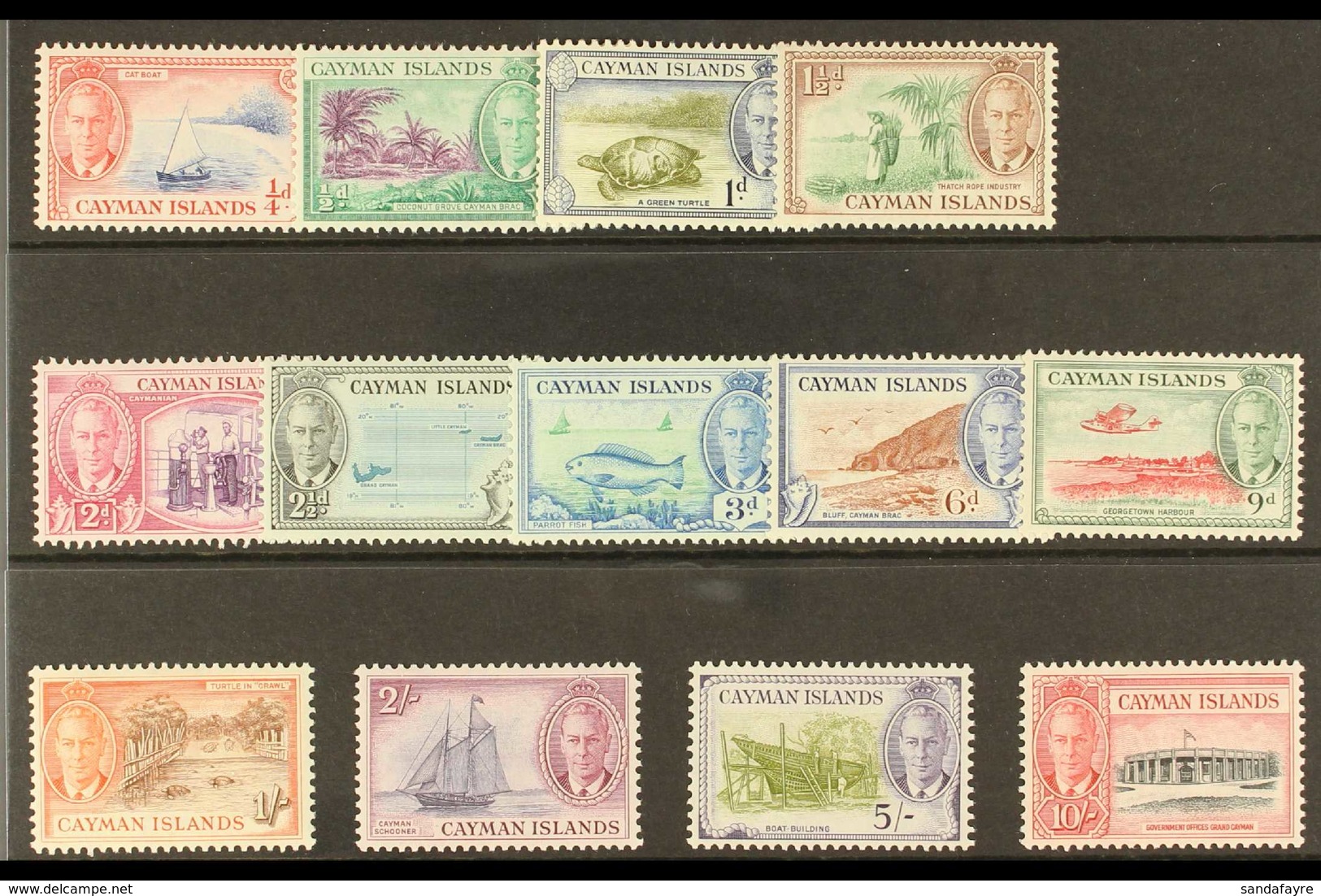 1950 Pictorial Definitive Complete Set, SG 135/47, Never Hinged Mint (13 Stamps) For More Images, Please Visit Http://ww - Kaimaninseln