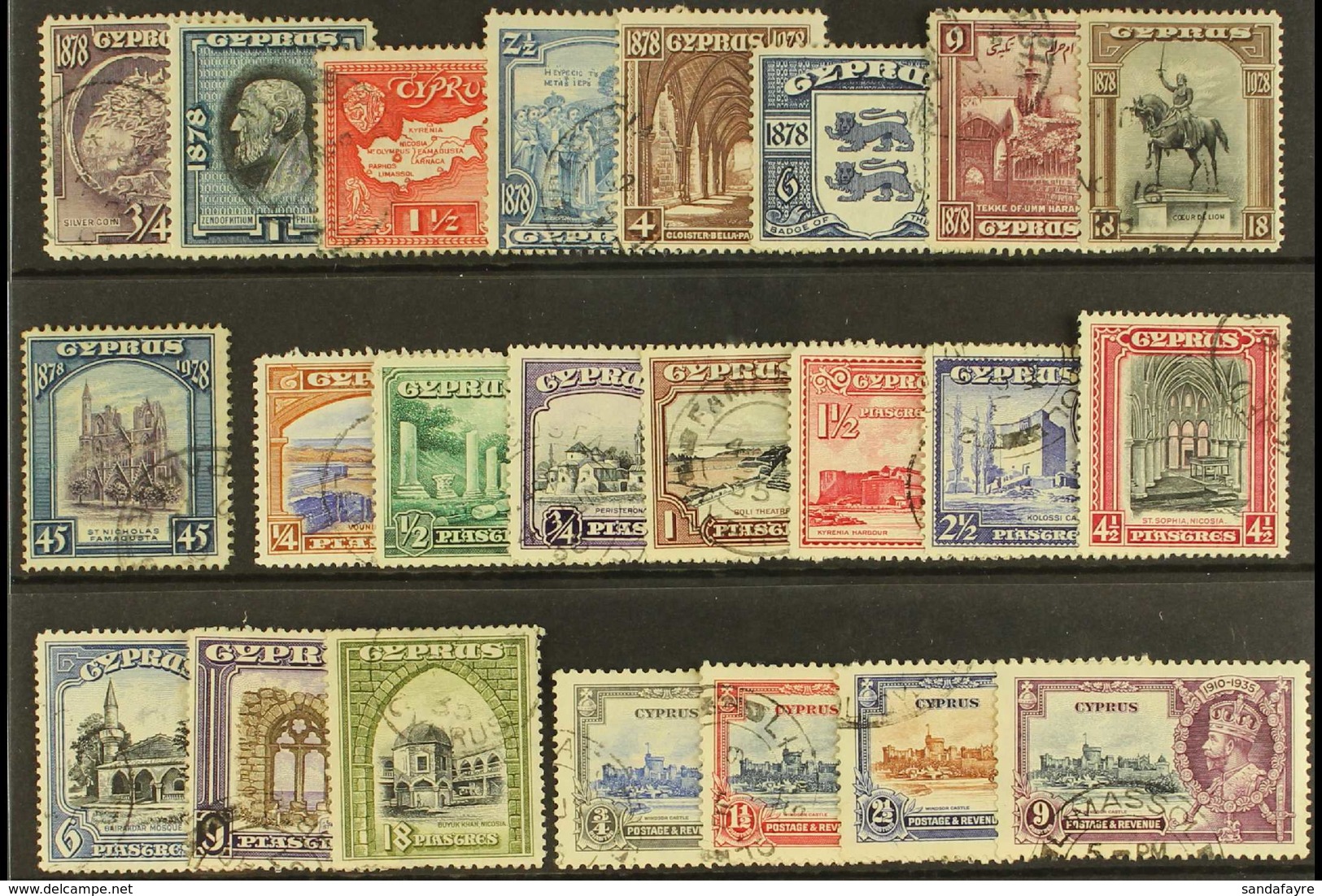 1928-35 USED PICTORIALS. A Used Selection That Includes The 1928 Set To 45pi, 1934 Set To 18pi & 1935 Jubilee Set. Usefu - Sonstige & Ohne Zuordnung