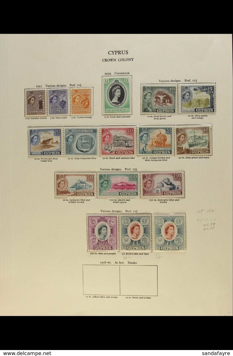 1953-62 NEVER HINGED MINT COLLECTION. A Small, ALL DIFFERENT Collection Of Complete Sets On Printed Pages. Includes 1955 - Autres & Non Classés