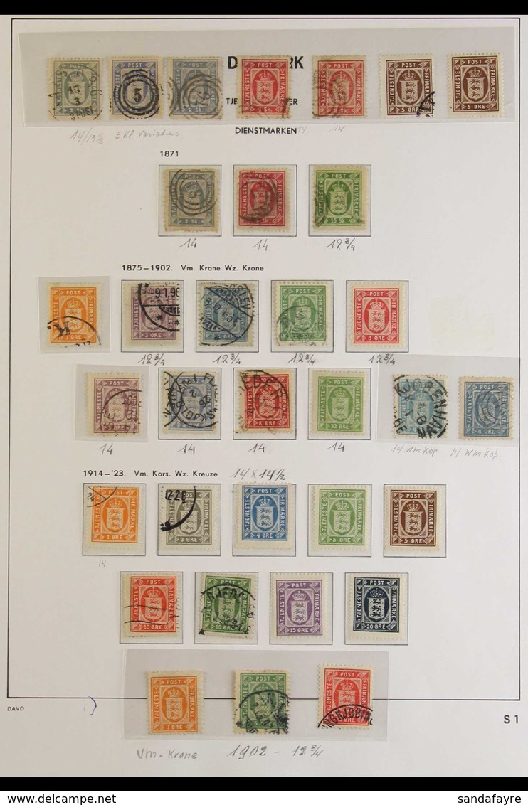 OFFICIALS 1871-1923 Mint And Used Collection On A Printed Album Page, Includes 1871 (Skillings) 2sk Perf 14 X 13¾ X4 Use - Andere & Zonder Classificatie