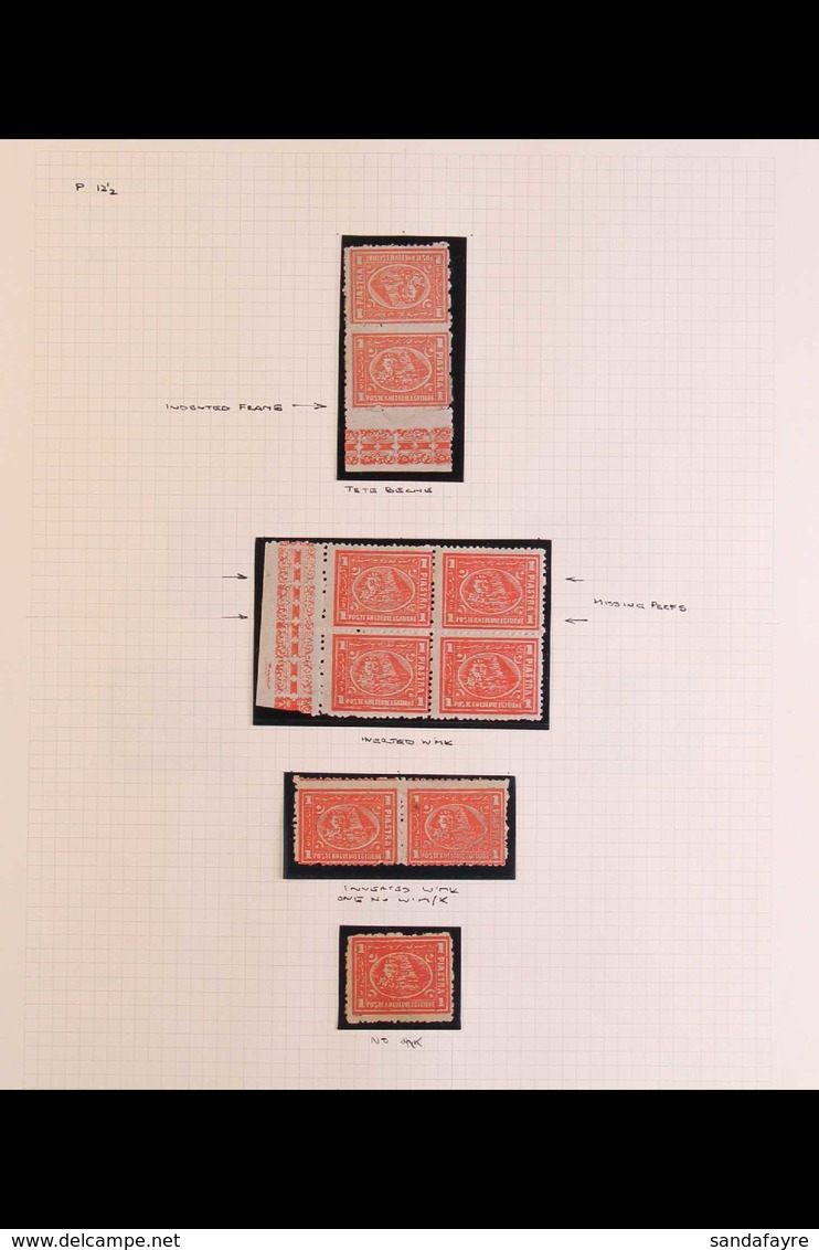 1874-75 SPHINX & PYRAMIDS BULAQ PRINTINGS. INTERESTING SEMI-SPECIALIZED MINT COLLECTION In Hingeless Mounts On Leaves Wi - Sonstige & Ohne Zuordnung