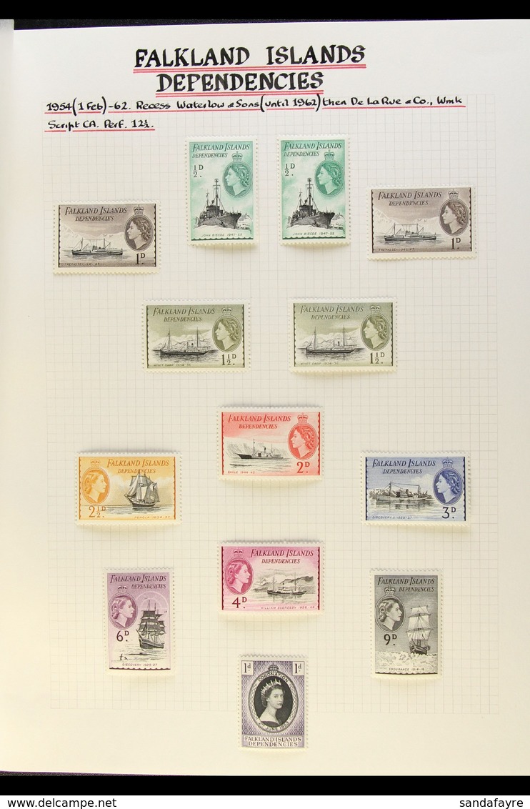 1954-1986 COMPLETE MINT COLLECTION An Attractive, ALL DIFFERENT COMPLETE COLLECTION Presented Neatly On Album Pages. Inc - Falklandinseln