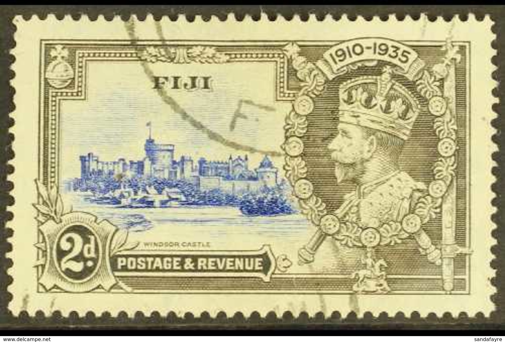 1935 Silver Jubilee 2d, Dot To Left Of Chapel, SG 243g, Very Fine Cds Used, Unpriced As Such. For More Images, Please Vi - Fidji (...-1970)