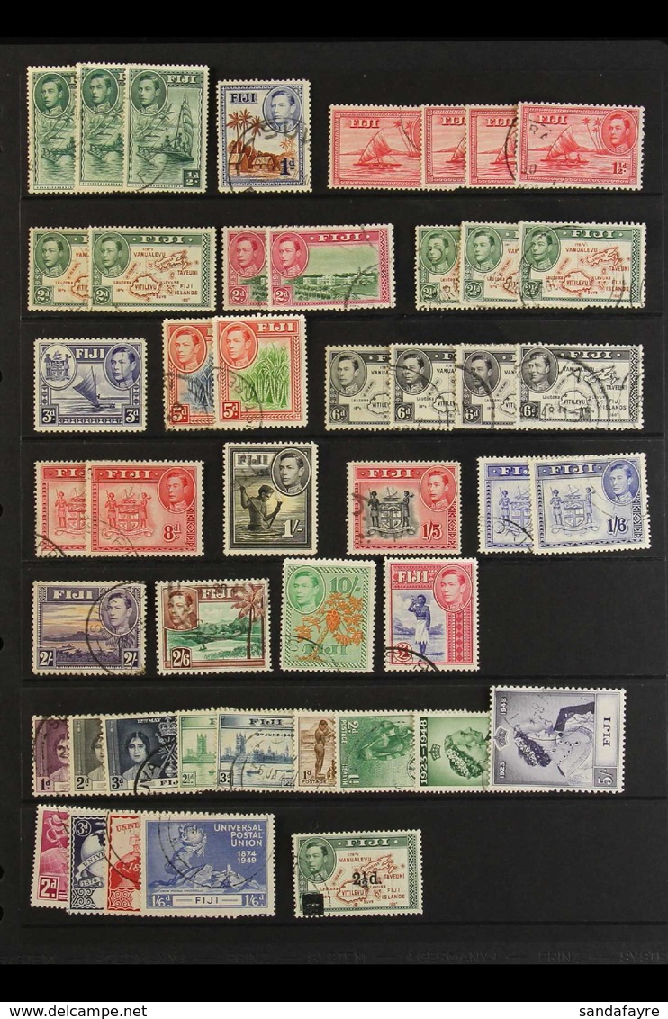 1937-55 The Complete KGVI Collection, Very Fine Cds Used, With All Definitive Die, Shade And Perf Changes Etc, Lovely Qu - Fidji (...-1970)