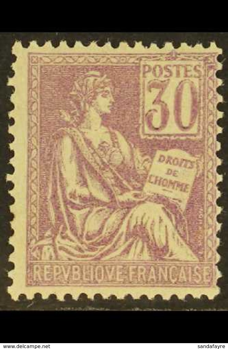 1900 30c Mauve Mouchon (Yvert 115, SG 299), Never Hinged Mint, Centred To Right, Very Fresh. For More Images, Please Vis - Autres & Non Classés