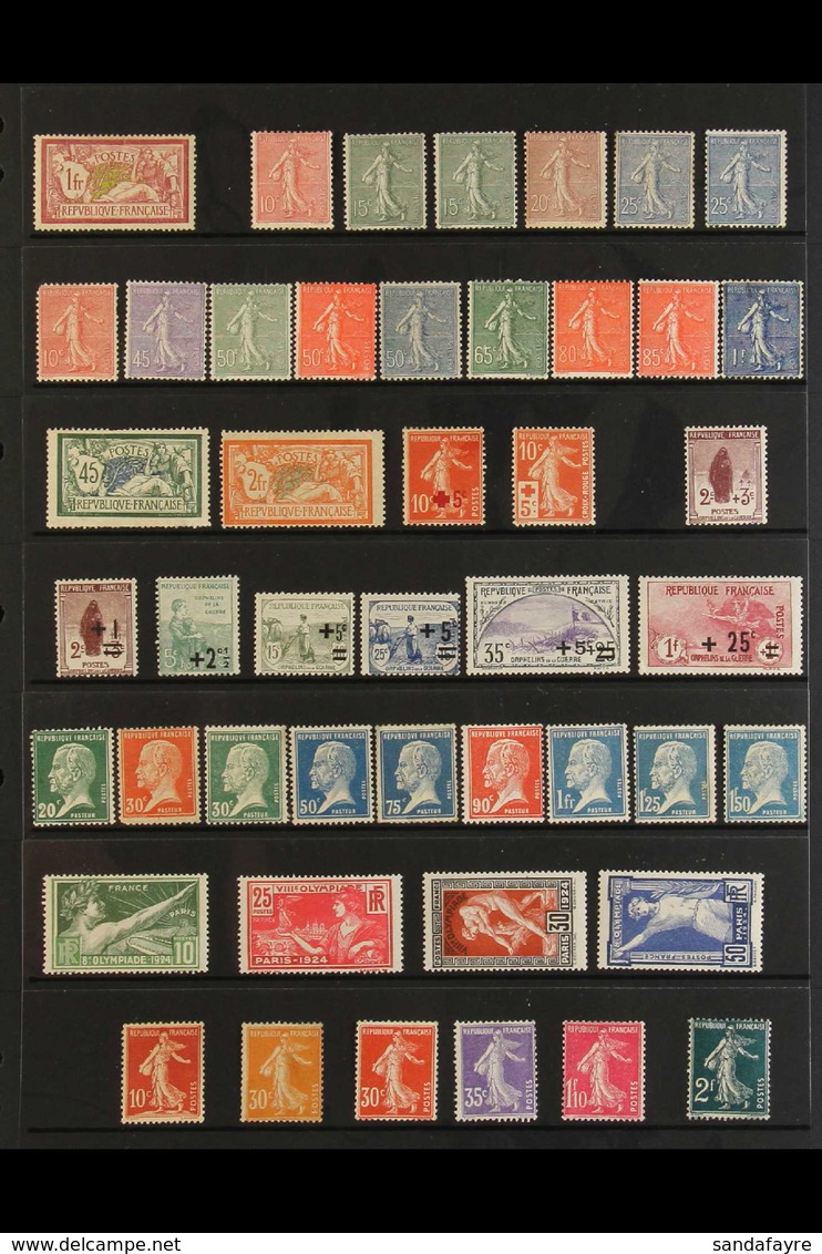 1900-1938 MINT COLLECTION On Stock Pages, ALL DIFFERENT, Includes 1900 1f Merson, 1903 Sower To 20c & 25c (x2 Shades), 1 - Other & Unclassified