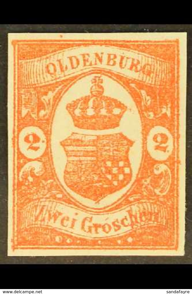 OLDENBERG 1861 2g Red SPERATI FORGERY (reproduction C) Unused With 4 Margins. Sperati Handstamp On Reverse. For More Ima - Autres & Non Classés