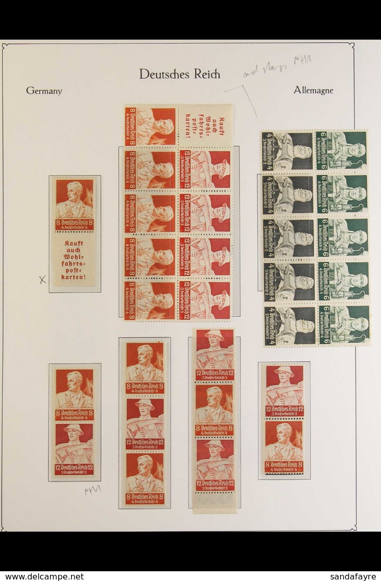 1933-1941 MINT / NHM SE-TENANTS COLLECTION. ATTRACTIVE FINE MINT COLLECTION Presented On Kabe Hingeless Pages, All Diffe - Sonstige & Ohne Zuordnung