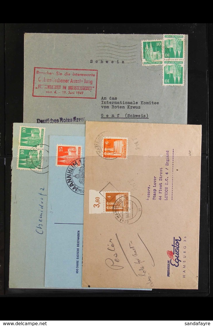 1945-1952 COVERS & CARDS. An Interesting Collection Of Mostly Commercial Mail On Stock Pages & Leaves, Includes General  - Other & Unclassified