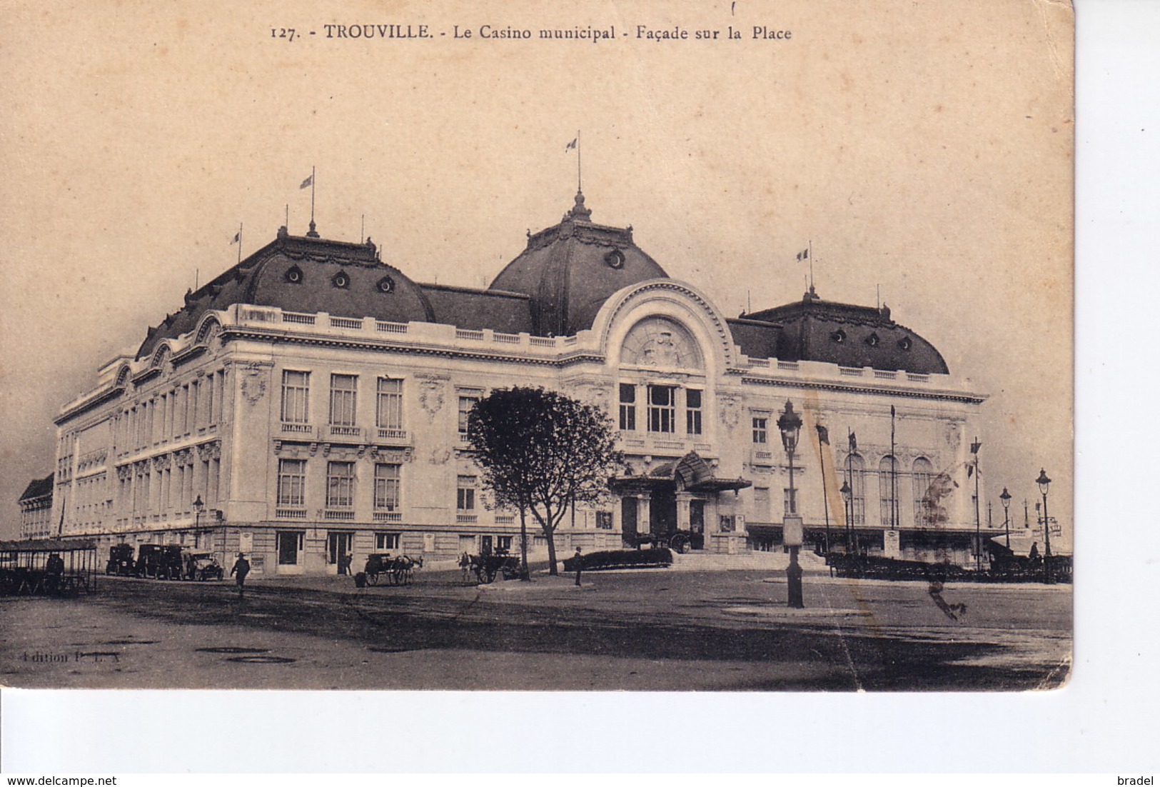 Trouville Avec Cachet Dépôt De Physiothérapie Palace Hotel 1916 - Trouville