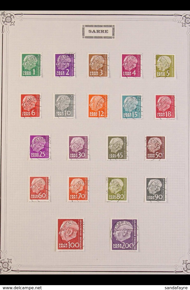 1957 TO 1959 COMPLETE GERMAN ISSUES VERY FINE USED. A Lovely Collection With All Stamps For The Entire "returned To Germ - Other & Unclassified