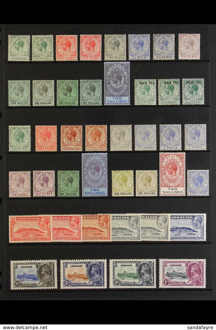 1912-35 OLD TIME MINT KGV SELECTION. A Chiefly ALL DIFFERENT Selection Presented On A Stock Page That Includes 1912-24 S - Gibraltar