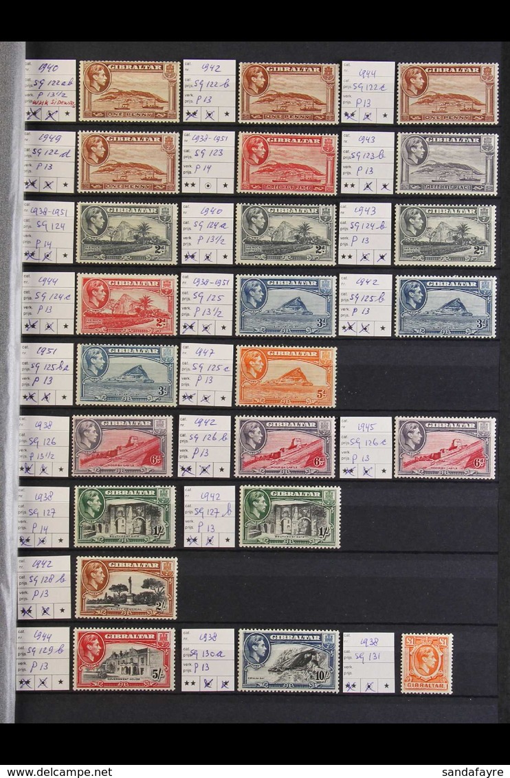 1937-69 VERY FINE MINT COLLECTION An Attractive Collection Presented On Stock Book Pages That Includes KGVI 1935-51 Defi - Gibraltar