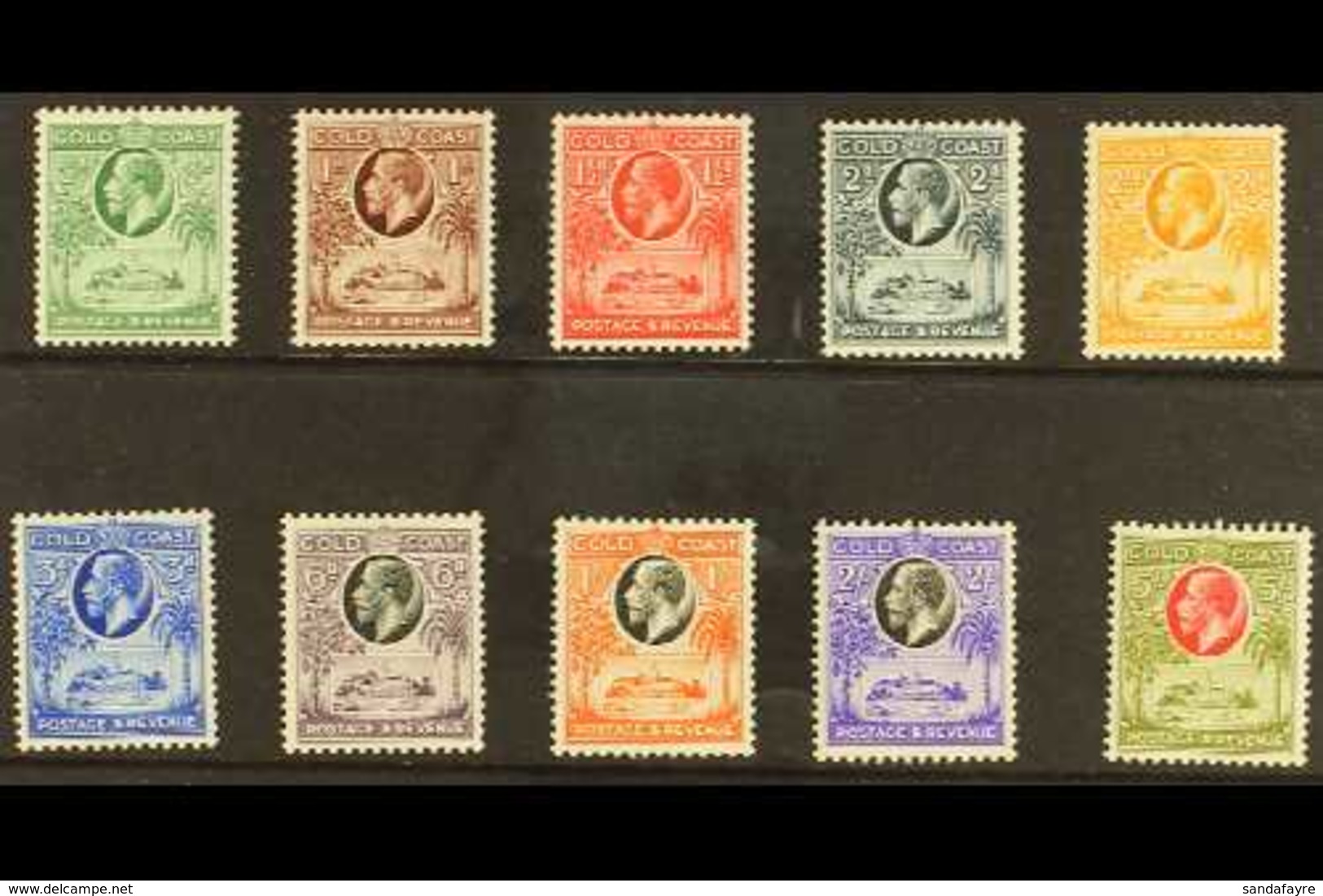 1928 Christiansborg Castle Set, SG 103/112, Fine Mint (10 Stamps) For More Images, Please Visit Http://www.sandafayre.co - Côte D'Or (...-1957)