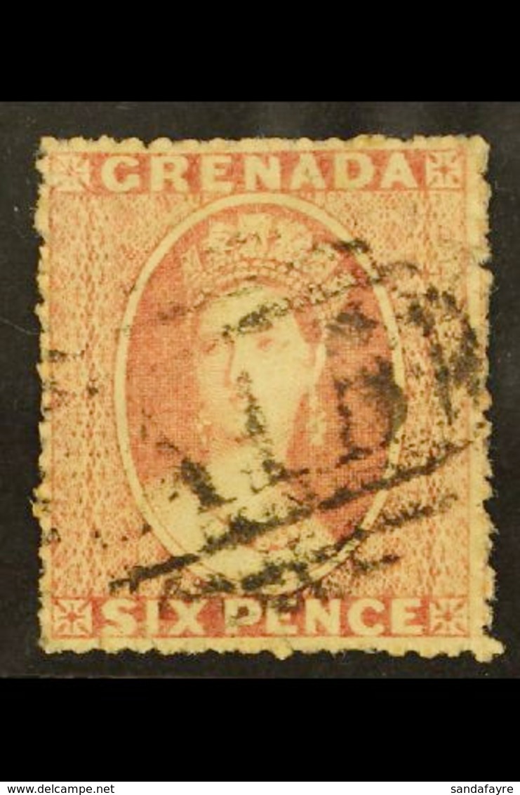 1862-62 6d Rose Chalon, SG 3, Well Centered For These, Neat A15 Cancel. For More Images, Please Visit Http://www.sandafa - Grenade (...-1974)